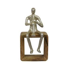 Decoración del hogar, escultura de adorno, mano humana, Color dorado, escultura de mesa de aluminio, uso para decoración navideña - Product Image 5