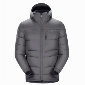 2025 Wholesale High Quality Custom Men's Canvas Puffer Jacket Waterproof Windproof Reversible Bomber Quilted Hood <b>Winter</b> - Product Image 4