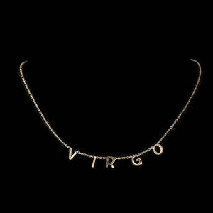 Virgo Zodiac Necklace in Gold Plated Elegant Jewelry with Durable Material - Product Image 1