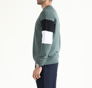 Vente en gros, sweat ras du cou de coupe droite en polyester ODM 100% lourd et lavé sur mesure pour hommes, automne - Product Image 2