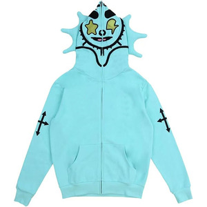 Sudadera con capucha personalizada con cremallera completa, Sudadera con capucha de poliéster y algodón, Sudadera con capucha y cremallera completa con estampado personalizado de gran tamaño - Product Image 1