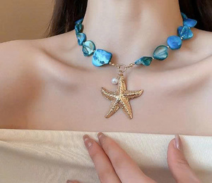 Collier en coquille d'escargot fait main au Vietnam, style marin, accessoire de bijoux en coquille - Product Image 4