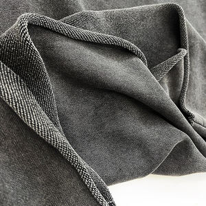 High Quality 100% Cotton French Terry Vintage Acid Washed Custom Embroidery Patch Men's Oversize <b>Hoodie</b> Print Pattern <b>3XL</b> Winter - Product Image 4