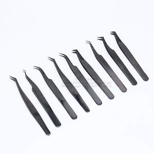 Pinces à cils en acier inoxydable de haute qualité, personnalisables avec étiquette privée, couleur personnalisée, logo et emballage sur mesure - Product Image 1