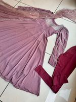 Ensemble complet Salwar Kameez Dupatta en Faux Georgette pour femme, prêt-à-porter, entièrement cousu, broderie, design moderne, idéal pour les fêtes
