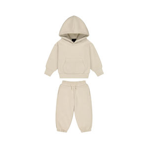 Conjuntos de ropa para niños Ropa de invierno Sólido Logotipo de impresión personalizada Conjunto de Jogger para niños Chándal para niños Ropa informal Cómodo Secado rápido - Product Image 5