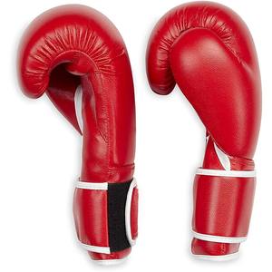Gants de boxe professionnels en cuir de vachette respirant fermeture à lacets à doigts entiers utilisation adulte meilleure qualité tendance exigeante - Product Image 4