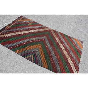 Tapis en laine Patchwork vert rouge traditionnel 3.2 X 6.3ft tapis turcs décorations de tapis de salon pour support en Latex de couloir 9x12" - Product Image 4