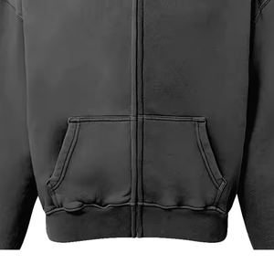 เสื้อมีฮู้ดรุ่นพรีเมี่ยมสำหรับผู้ชายผ้าคอตตอน100% ดีไซน์มีซิปปรับแต่งโลโก้ได้ - Product Image 5