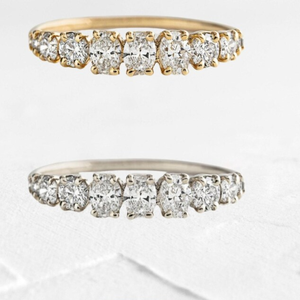 Anillo de Compromiso con Diamante Cultivado en Laboratorio de 1.4ct, Forma Ovalada y Redonda, Claridad VS, Color EF, en Oro de 14K para Mujer - Product Image 4