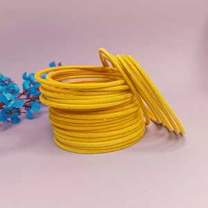 Indian Bangles Set Bollywood Plain Metal Velvet Bangle Bracelets Costume Jewelry for Women & Girls (Set of 24) - Product Image 2