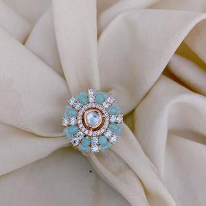 Trendy Designer Rose Finish Best Quality Adjustable Ring For Function And Party wedding Wear Collection For Women And <b>Girls</b> - Product Image 1