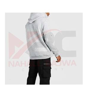 2023 hommes décontracté polaire à capuche poche kangourou Zip Snood Logo personnalisé imprimé hiver course ODM approvisionnement solide concepteur bouffée - Product Image 4