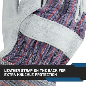 Gants de travail en cuir de vachette fendu haute Performance vente chaude sécurité industrielle Protection des mains Applications de soudage Aramide - Product Image 3