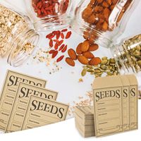 Vente en gros de sacs de semences refermables écologiques personnalisés enveloppes de paquets de semences auto-scellantes en papier kraft pour petites pièces pour le stockage des semences