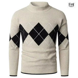 Suéteres Casuales de Invierno para Hombre, de Alta Calidad, Cuello Redondo, Forro de Lana, Transpirables, con Parches Personalizados y Nuevo Diseño - Product Image 2