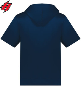 Camiseta con capucha para hombre, chaqueta de media manga personalizada en blanco, 2023 de algodón, Sudadera con capucha de manga corta de verano, 100% - Product Image 4