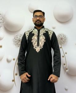 Eid Special Malai Silk Kurta et Party Wear Kurta avec Pathani Pant Vêtements indiens et pakistanais - Product Image 4