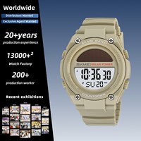 Jam Tangan Olahraga Digital Unisex SKMEI 2712 Tenaga Surya Tahan Air 50M Stopwatch Alarm Hitung Mundur Tanggal Hari ABS Lampu EL 12/24 Jam
