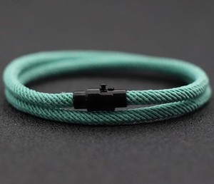 Men's Double Strand <b>Rope</b> <b>Bracelet</b>, Minimalist Cord <b>Bracelet</b> - Product Image 2