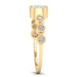 Bague de fiançailles REYES, nouvelle arrivée, or massif 14 carats, taille poire, moissanite 0,89 carat, pour femme, cadeau de mariage de luxe, bijoux fins - Product Image 3