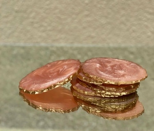 Posavasos redondos de epoxi de diseño personalizado, acabado brillante, decoración de mesa para té, café, vino, diferentes tamaños, alfombrillas y almohadillas de cocina - Product Image 5