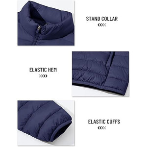 Chaqueta Acolchada Ligera y Cálida para Hombre, Chaqueta Acolchada OEM con Bolsillos, Resistente al Agua y al Viento, Ropa Casual para Exteriores, Chaqueta Acolchada de Moda para Hombre - Product Image 4