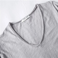 Nouveau T-shirt d'été 2026 pour homme, col en V, 100 % polyester, uni, manches courtes, coupe classique, 180 g, séchage rapide, écologique, respirant
