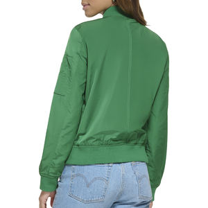 Chaqueta Bomber de Manga Larga con Cierre, Cortavientos, Cálida, Transpirable, de Corte Regular, Ecológica, de Poliéster para Mujer - Product Image 2