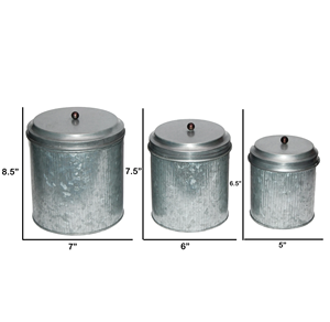 ชุดกล่องอาหารชุบสังกะสีแบบชนบท3ชิ้น - Product Image 6