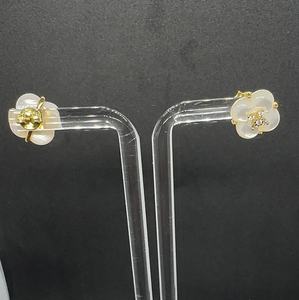 Boucles d'oreilles trèfle à quatre feuilles à la mode ensemble bijoux en agate taille 12mm - Product Image 6