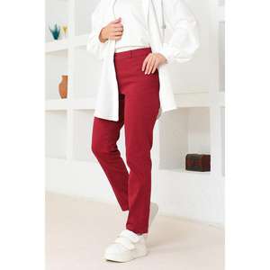 Pantalon décontracté taille haute pour femme, respirant, doux, style harem, effet froissé, longueur genou, coloré et élégant pour le bureau - Product Image 4