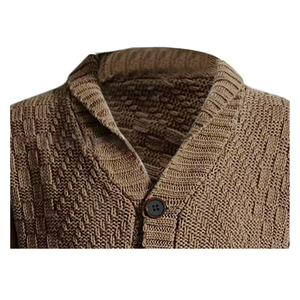 Pull en maille plate décontracté pour homme, 100% coton, respirant, surdimensionné, pull d'hiver, coupe ample, en solde - Product Image 6