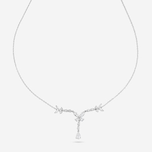 Collier pendentif floral en diamant pour femme, cadeau de fête, chaîne plaquée or, alliage de zinc - Product Image 6