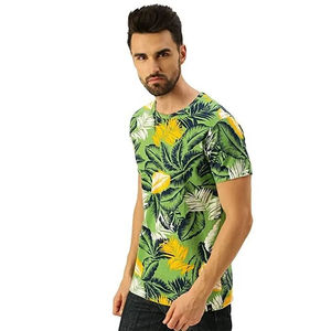 T-shirts imprimés personnalisés pour hommes respirants Nouveau logo imprimé par sublimation Tissu en toile de coton polyester T-shirts à logo imprimé personnalisé - Product Image 3