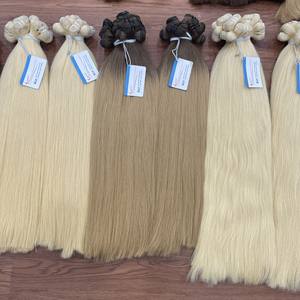 Vente en gros 100% extensions de cheveux de trame humaine grand stock prêt expédition produit chaud vague naturelle pas de perte pas d'emmêlement produit chaud - Product Image 1