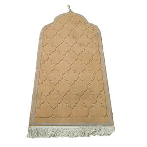 High Quality Portable Prayer Carpet Carpet Pocket <b>Mat</b> Islamic Prayer <b>Mat</b> Polyester Plain Muslim Prayer Rug Thick Embossed - Product Image 4
