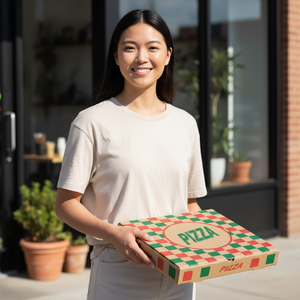 Caja de Pizza Ecológica de Lujo con Logotipo Personalizado, Embalaje de Papel Kraft de Alta Calidad, Apto para Alimentos, Apto para Microondas, Biodegradable para Productos Premium - Product Image 6