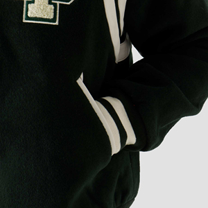 Veste universitaire décontractée pour homme, modèle 2026, personnalisable, avec manches en cuir, vente en gros - Product Image 5