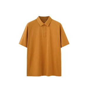 เสื้อโปโลแขนสั้นสำหรับผู้ชายผ้าคอตตอนระบายอากาศสีทึบออกแบบได้ตามต้องการมีซิป1/4 - Product Image 1