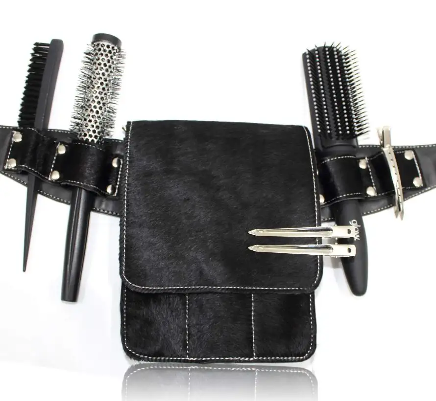 Professional hairdressing scissor pouch bag Genuine Cowhide Hairdressing Toolbelt Scissor Holster Shears Waist Pouch Bag