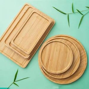 Service de table de luxe événementiel vaisselle en bois de bambou assiettes en bois naturel pour service fête d'anniversaire - Product Image 4