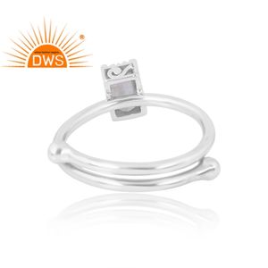 Anillo de piedras preciosas de Luna arcoíris Natural de Plata de Ley 925, joyería personalizada para mujer, regalo para ella - Product Image 2