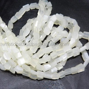 100% piedra preciosa de ojo de tigre Natural facetada pepitas de piedra lunar blanca DIY fabricación de joyas cuentas sueltas 10-17mm Alifinternational - Product Image 6