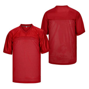 Camiseta de baloncesto de gran tamaño con cuello en V de alta calidad y logotipo personalizado, camiseta de fútbol de malla recortada cuadrada más vendida - Product Image 5