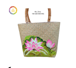 Bolsa de algas marinas hecha a mano al por mayor, bolsa de paja tejida natural para mujer, bolsa ecológica de verano para playa, bolsa de algas marinas para uso diario - Product Image 3