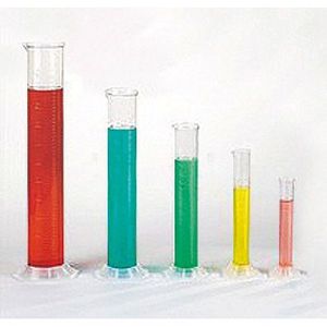 Juego de 5 Cilindros Graduados de PP de 25-500 ml, Cilindros de Medición para Laboratorio - Product Image 1