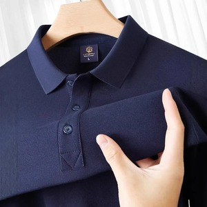 เสื้อโปโลผ้าฝ้ายแท้สำหรับผู้ชาย, เสื้อ100% แฟชั่นลำลองแขนสั้นระบายอากาศได้ดีเหมาะสำหรับใส่ไปกอล์ฟ - Product Image 4