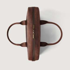 Vintage the Captain Distressed Brown Genuine <b>Leather</b> Briefcase Large Casual <b>Soft</b> and Hard <b>Bag</b> Casual Messenger Work Handbag - Product Image 6