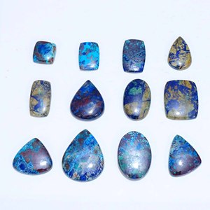 อัญมณี Azurite ธรรมชาติที่สวยงามอัญมณีหลวมขายส่งรูปร่างผสมและพลอย Azurite ขัดธรรมชาติสำหรับทำเครื่องประดับ - Product Image 2